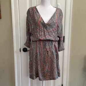 🌺 ZARA silk blend paisley dress.  M